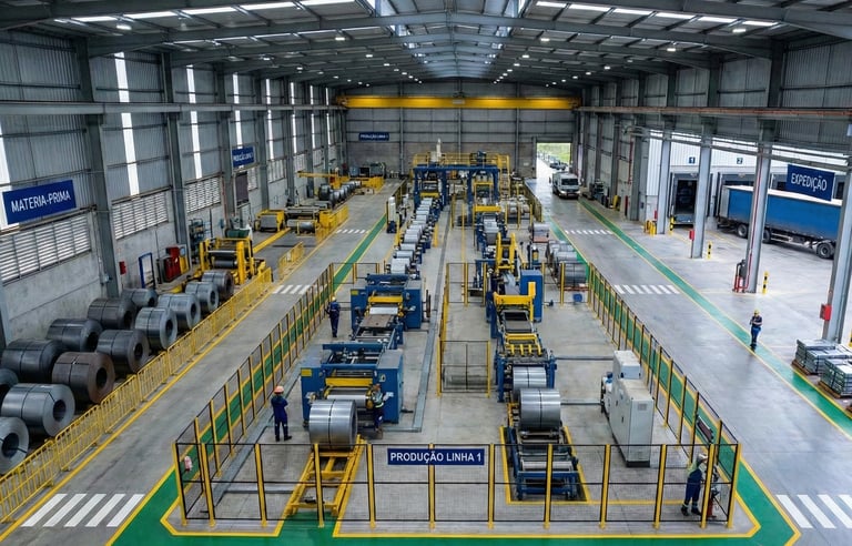 Renderezização Fabrica telha Isotermica