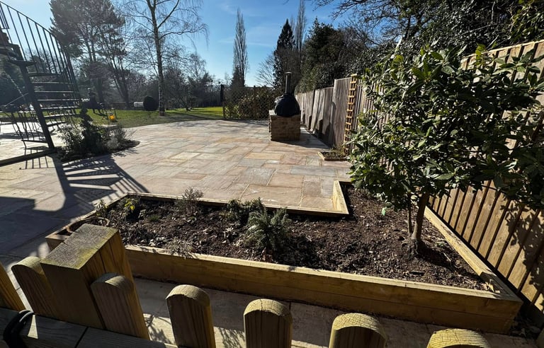 Landscaped garden transformation in Worcester