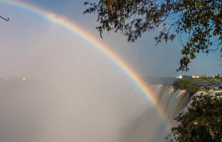 moonbow over the Victoria Falls