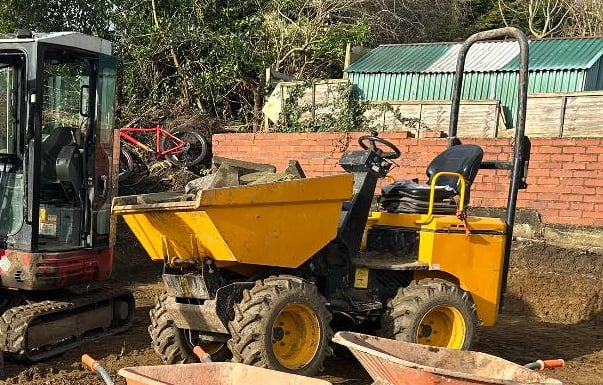Tracked dumper for garden clearance in Harborne