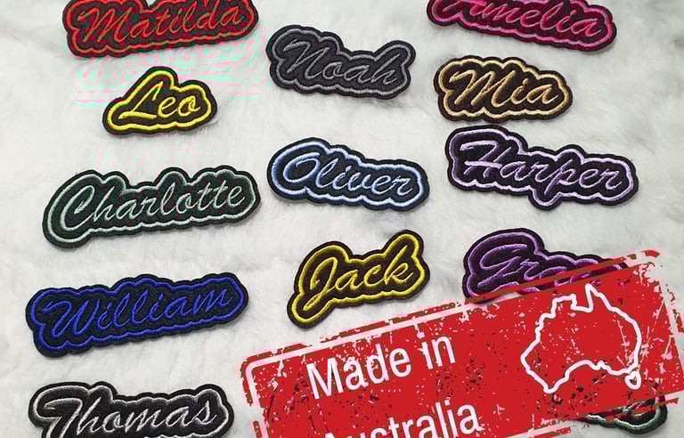 personalised felt name patches iron on 