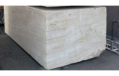 White Travertine Block