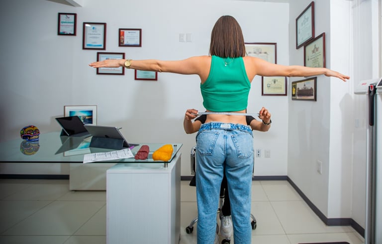 a woman in weigth control consultation