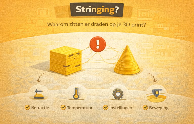 Stringing: waarom zitten er draden op je 3D print?