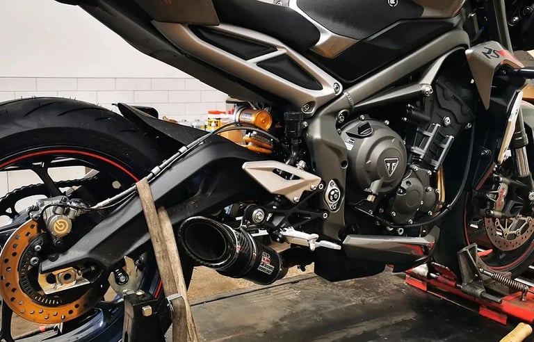 Image of motorbike rear suspension
