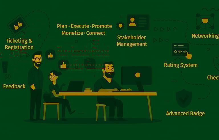 Image summarising event management platform features