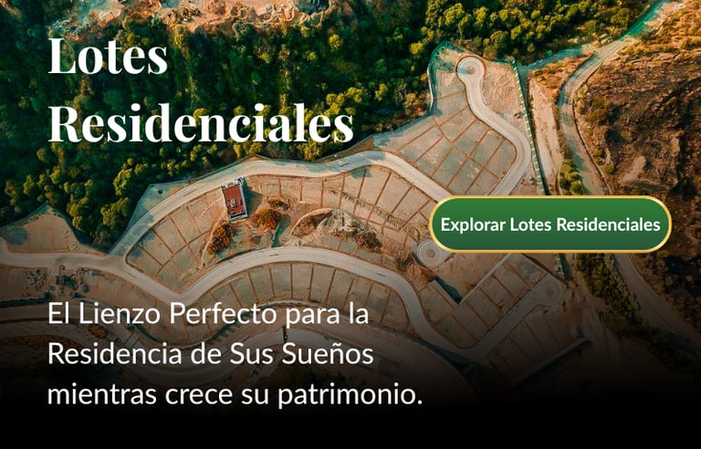 Lotes Residenciales en venta en Bosque Real. Vista aérea de terrenos de inversión