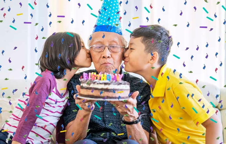 papi et ses petits enfants vietnamiens