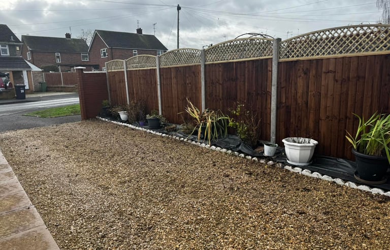 New front garden driveway in Worcester by local builders