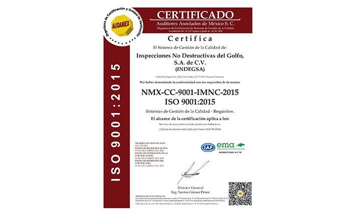 ISO 9001:2015  Procesos PND e Inspección