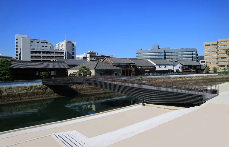 The front gate of Dejima, the historic Dutch trading post in Nagasaki