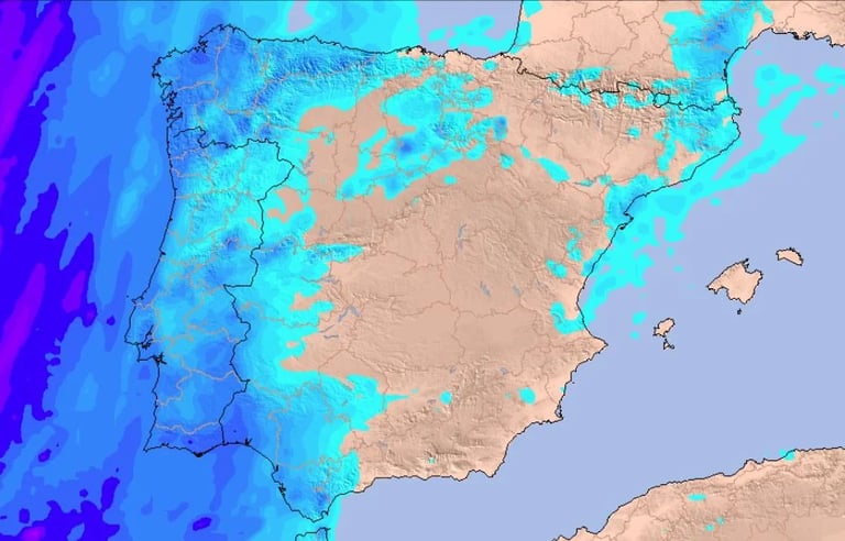 a map of the SPAIN country for the weather in semana santa