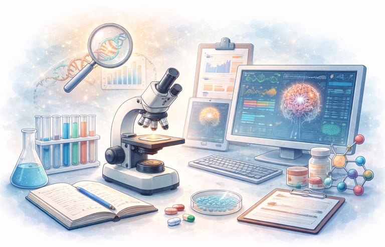 tekening wetenschappelijk onderzoek hersenen