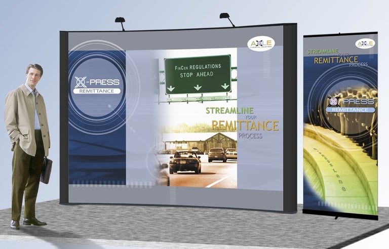 Axle Financial—8' x 10' Tradeshow Display and Retractable Banner