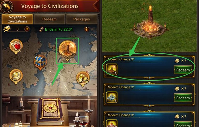 Get Evony Ideal Land Altar of Burning Passion in Voyage to Civilizations