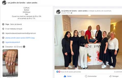 capture ecran page facebook