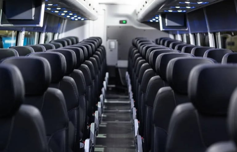 volvo luxury bus interior for high-end travel in Delhi NCR