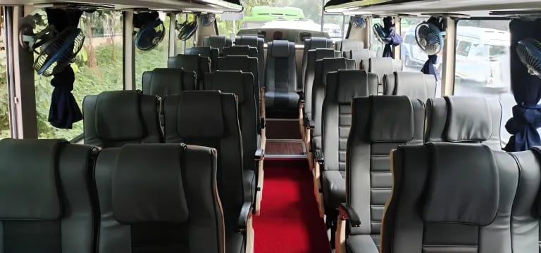 35 seater luxury bus interior ideal for short tours in Delhi NCR