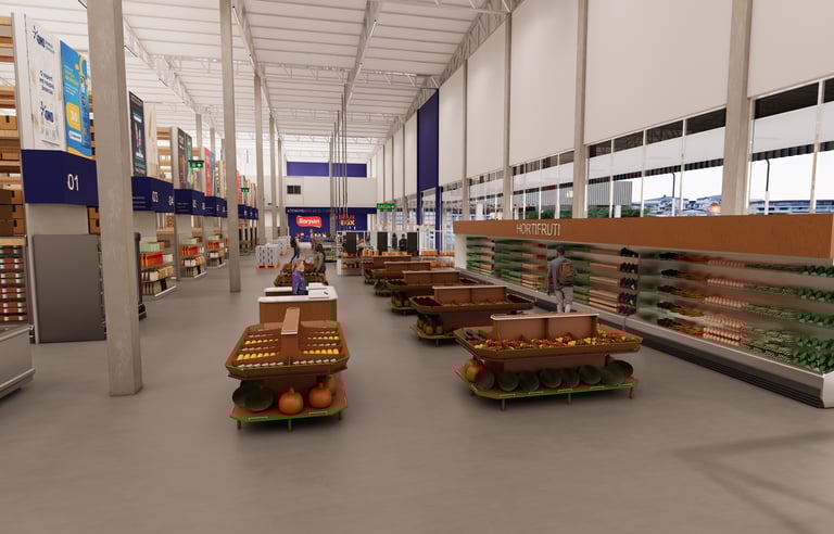 layout de supermercado