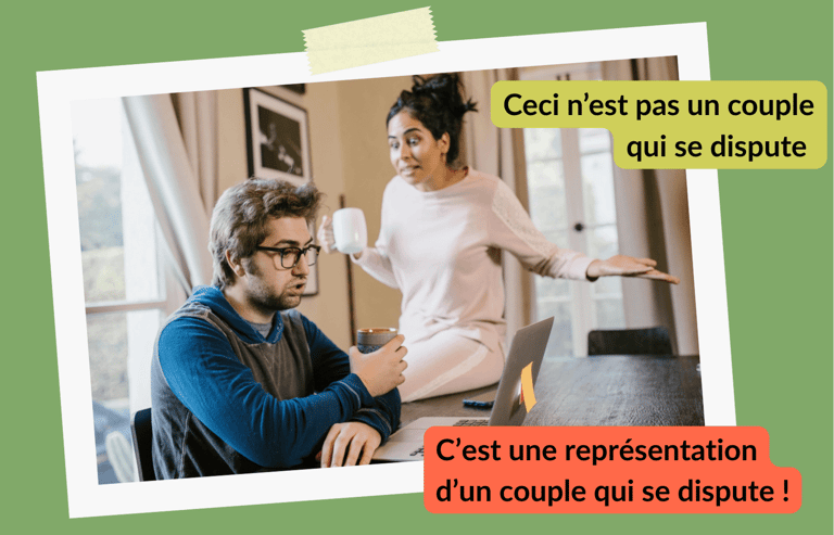 photo qui représente un couple qui se dispite