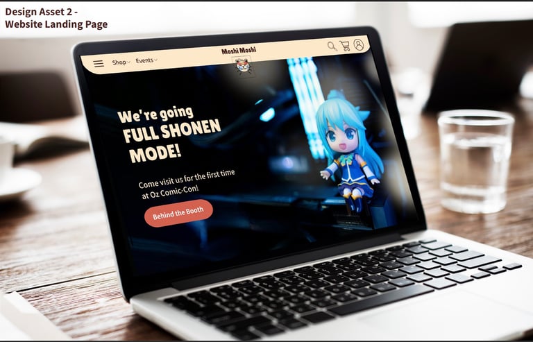 A website landing page.