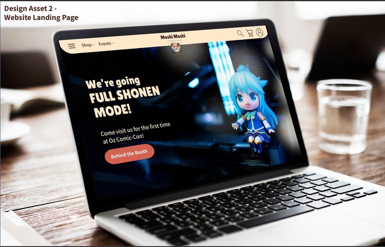 A website landing page.