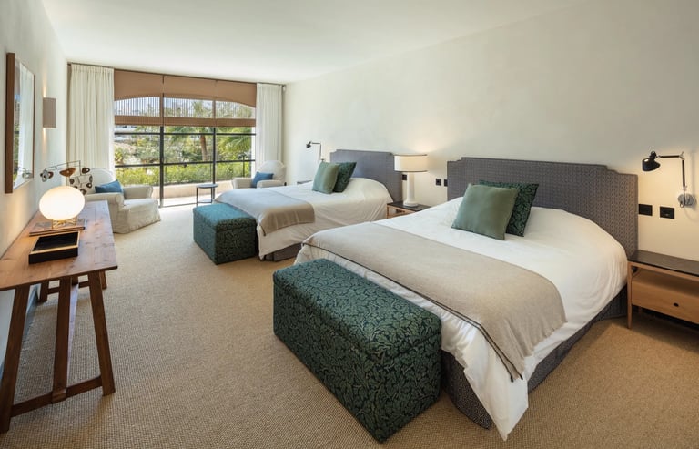 Guest suite at Villa La Gratitud with twin king size beds