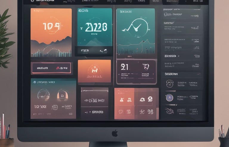 a desktop screen shot of a desktop screen displaying a dashboard dashboard with a dashboard dashboard