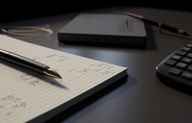 Notitieboek en pen als symbool om zelf te werken met morele reflectie.