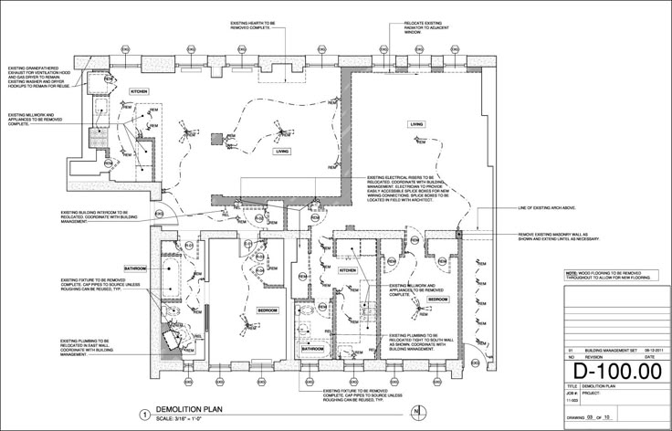 Example of a demolition plan that is needed for a commercial building permit