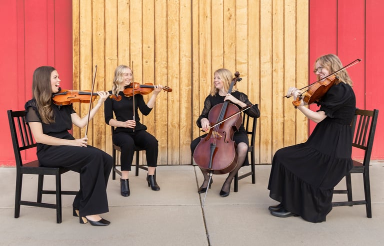 Mandy Hofheins' string quartet, Souvenir Strings that she is also a part of