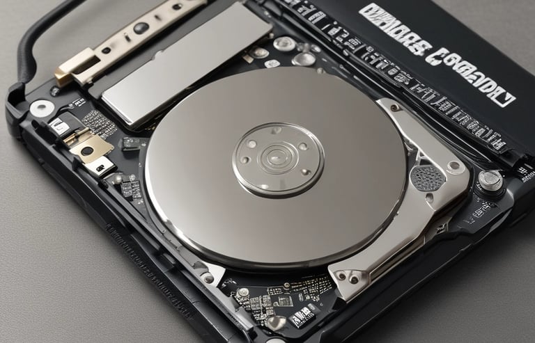 A clean, organized workspace with tools and computer parts ready for repair.