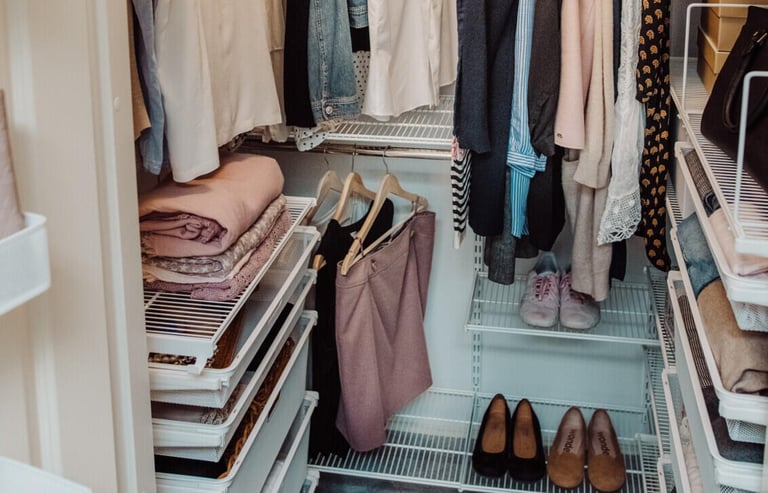 Elfa drabinių sistema | Elfa Wardrobe | lentynu-sistemos.lt