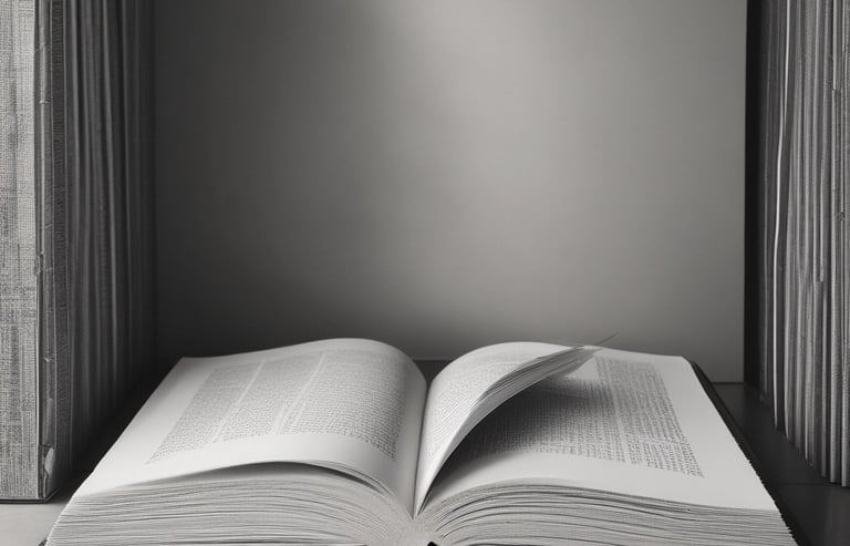 a close up of a large open book