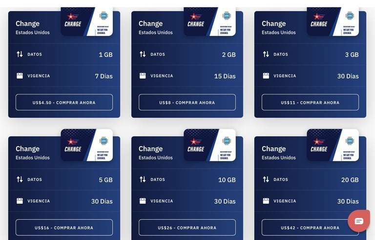 Tarjeta SIM barata para Estados Unidos