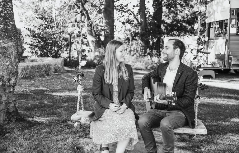 Relaxed Wedding Afternoon Drinks Reception Music Duo West Midlands | Han & Stu