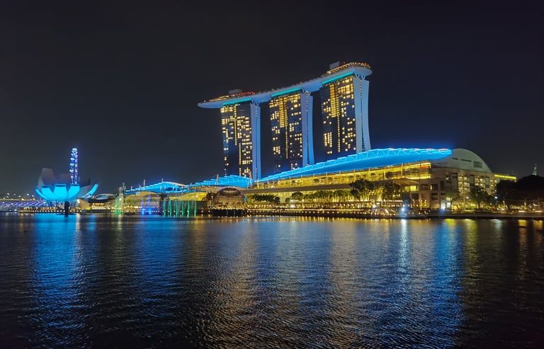 marina Bay Singapour by night