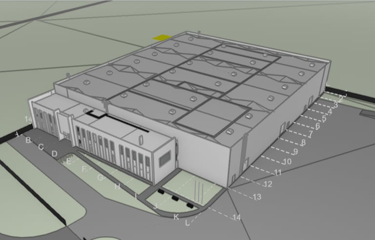 a building with a large amount of space to be seen