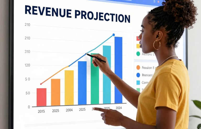 Close-up of hands typing on a laptop keyboard with social media icons floating above.