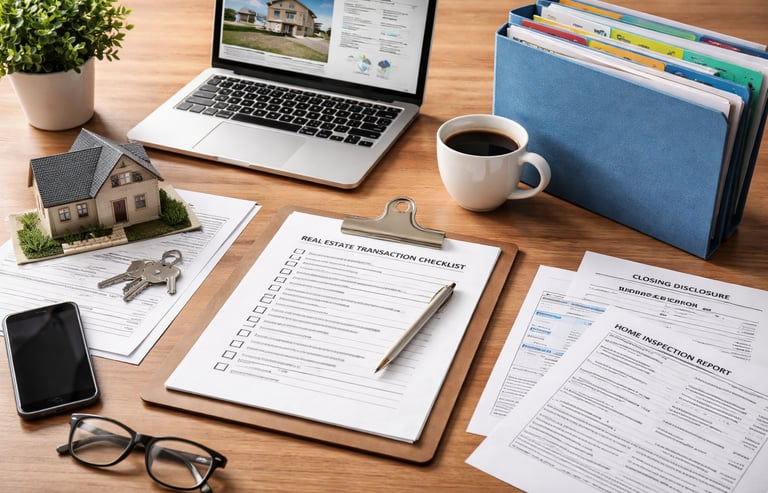 real estate transaction coordinator organizing contract to close documents