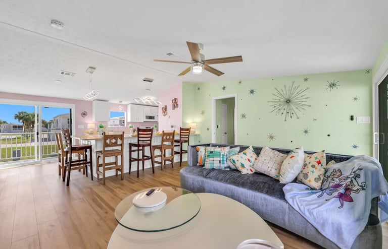 Orbit City Vacation Rental Living Area