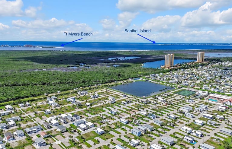 Quaint Cottage Vacation Rental Aerial View