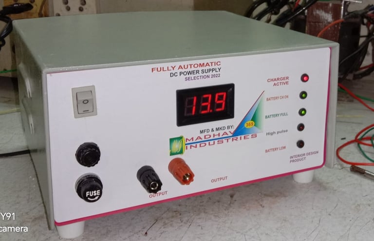 A Digital Display of a Multi - Functional, fully automatic Dc power supply.