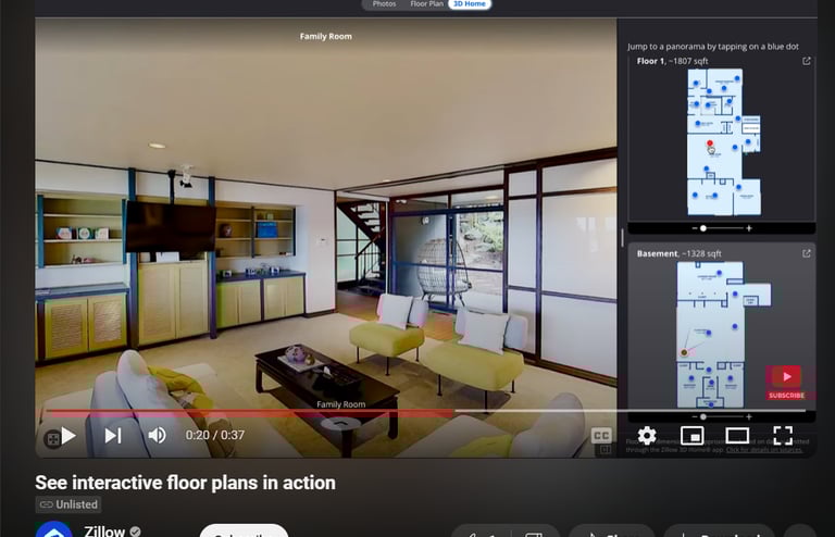 a video of a living room