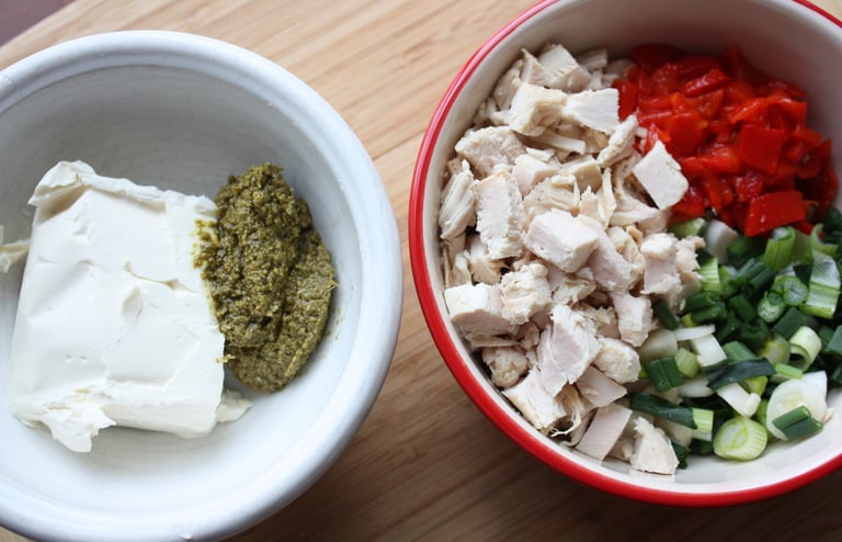 ingredients for festive turkey rolls