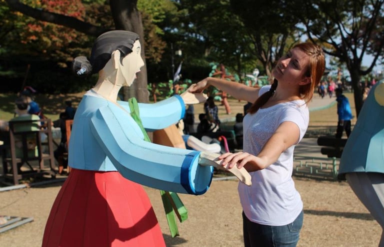 Author Ella on an adventure in Korea