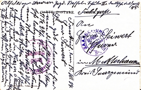 The above card was written by an airman (Flieger) in training at Jagdstaffelschule II 