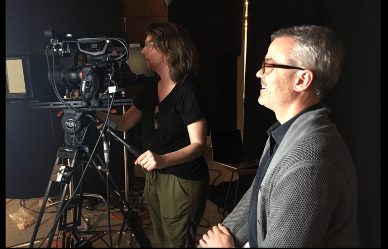 Chris on set directing for a recent docu-series