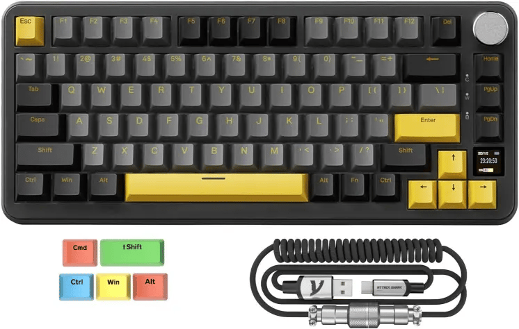 MAMBASNAKE Attack Shark X85PRO Teclado Mecánico con Junta, Teclado para Juegos 75% Inalámbrico
