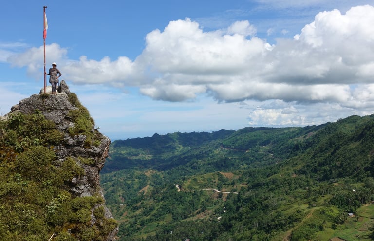 View of the peak and trail